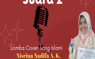 Piala Juara 2 Cover Lagu Islami berhasil diraih Nisrina siswa MTsN 4 Bantul